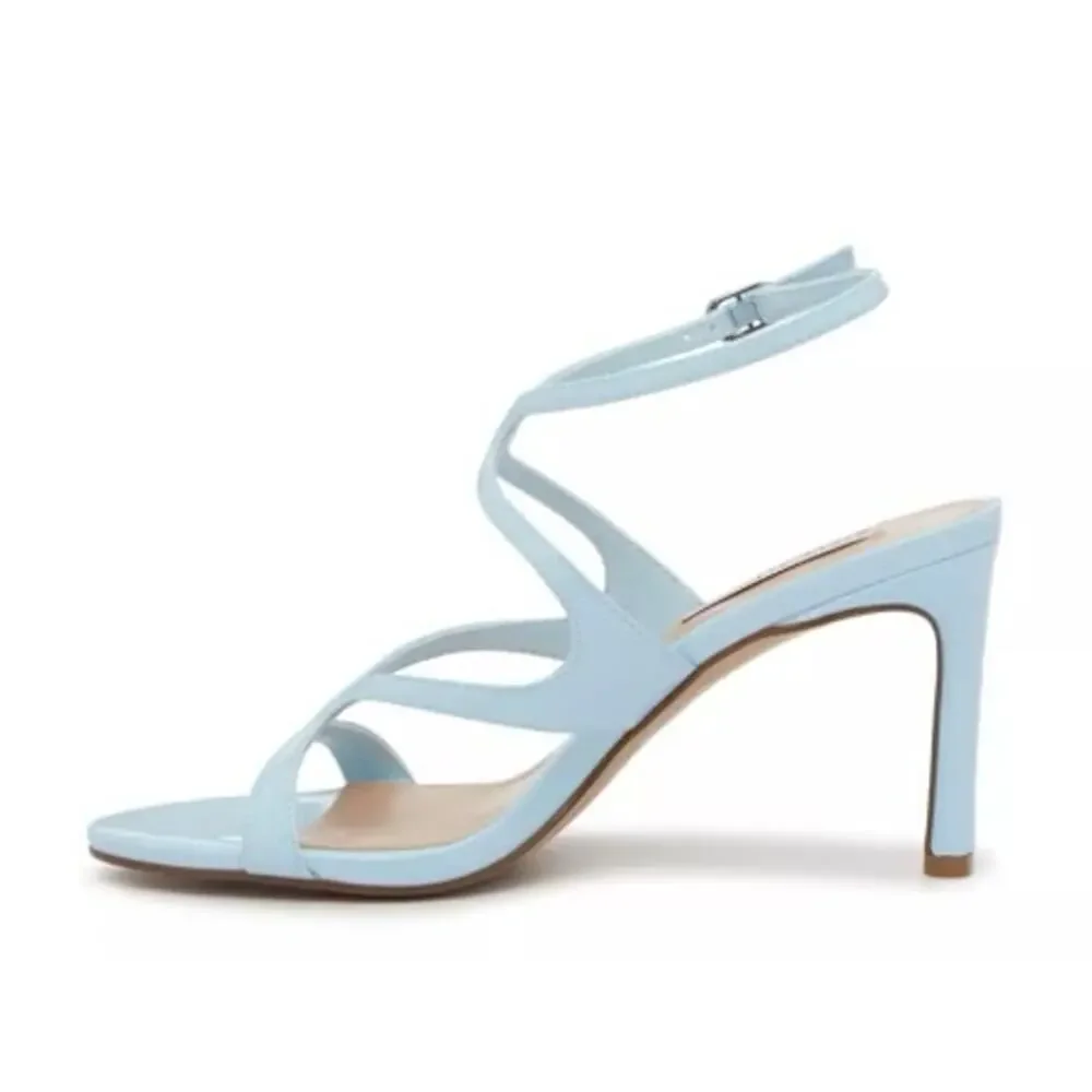 Steve Madden Womens Gracia Heel Sandals Size 7 M Blue Vegan Leather NIB